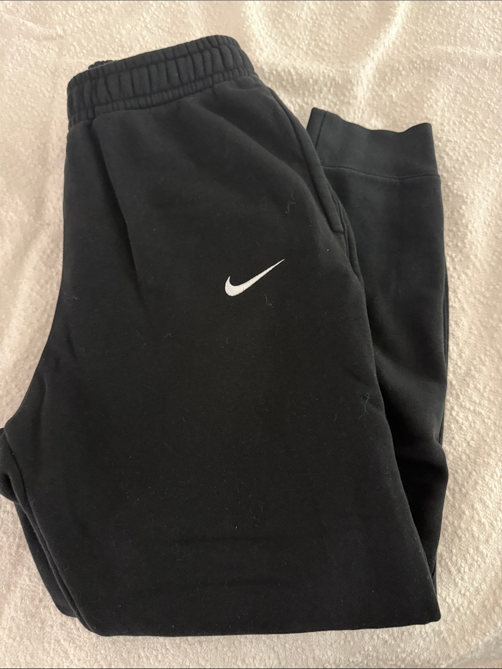 Nike Black Joggers with White Swoosh - men’s